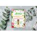 Editable Luau Hawaiian Theme Graduation Party Invitation